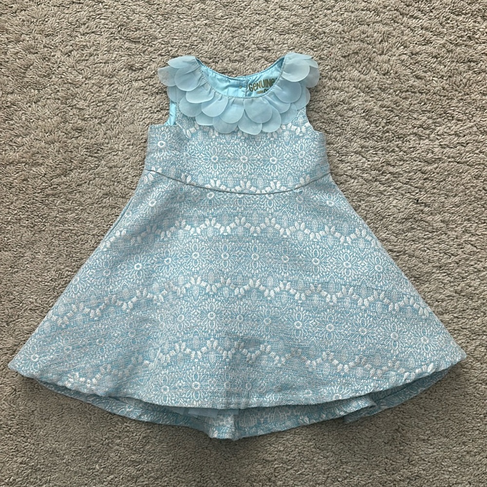 Osh Kosh 3T Fancy blue/silver tulle dress